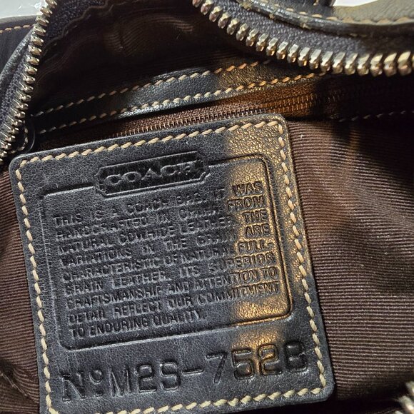 Vintage Coach Buckle Hobo Black Leather Bag - Picture 10 of 11